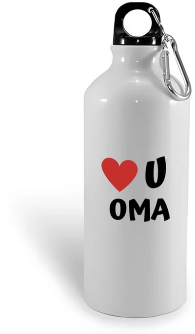 Hacebo® - love u oma waterfles - Oma - de liefste oma - verjaardag - cadeautje voor oma - oma artikelen - kado - geschenk - water fles - 400ML