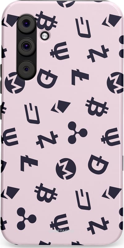 Casetastic Hoesje Geschikt voor Samsung A54 (5G) - Stijlvolle Beschermende Duo-layer Case - Crypto flow