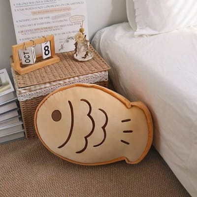 25cm Taiyaki Pluche Kussen Japanse Visvormig Knuffeldier Ultra-Zacht Kawaii Knuffelbaar Snack Voor Anime Fans Foodies Verjaardagscadeau brown