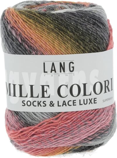 Lang Yarns Mille Colori Socks & Lace Luxe - 24 vulkaan - Wol Garen