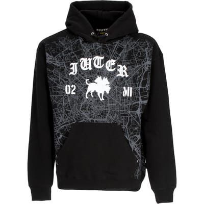 Herensweater Milan Map Logo Hoodie X Club Dogo Zwart
