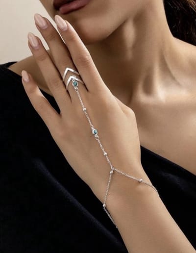 Handsieraad - handketting - statement armband - all Around Bracelet - all over bracelet - mystic armband - gecombineerde armband - bracelets - armband dames - forever connected armbanden - handchain - hand chain - handketting -