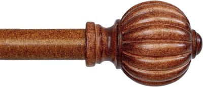 Gordijnroede uittrekbaar - Metalen roede - Raambekleding ophangen - Houtlook design - 80-148 cm - Houtnerf