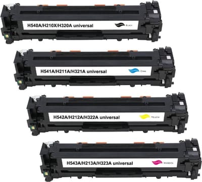 HP CB540A - Toner Cyaan/Geel/Magenta/Zwart - 10300 pagina's - Huismerk Compatible - Geschikt voor HP Canon i-Sensys LBP5050 Canon i-Sensys LBP5050 series Canon i-Sensys LBP7100CN Canon i-Sensys LBP7110Cw Canon i-Sensys MF623Cn