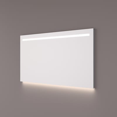 HIPP Design spiegel Basic Line Recht - LED Baan en Indirecte Verlichting - 80 x 70 x 3 cm - met Spiegelverwarming en Infrarood Sensor Dimmer