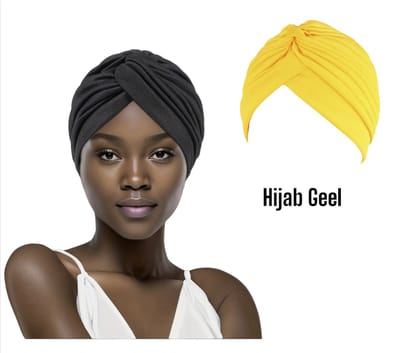 Cabantis Hijab - Hoofddeksel - Islamitisch - Tulband - Chemo - Muts - Geel