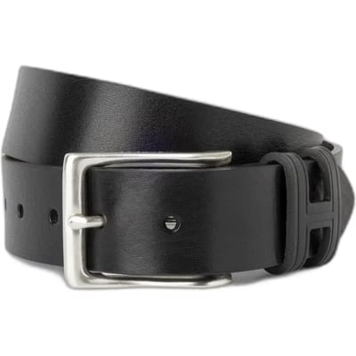 Leren riem Hackett Tack Stitch H Keeper