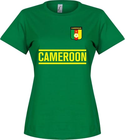 Kameroen Team Dames T-Shirt - Groen - L