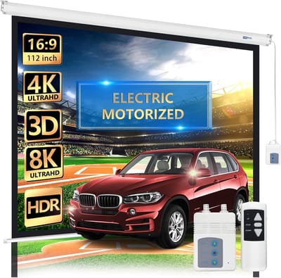 Gemotoriseerd Projectorscherm - Filmscherm Elektrisch - Thuisbioscoop Creëren - Stille Motor - 112 Inch 16:9 - Mat Wit