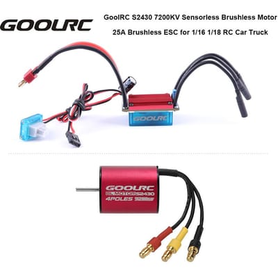 Originele GoolRC S2430 7200KV sensorloze borstelloze motor en 25A borstelloze ESC comboset voor 1/16