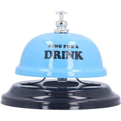 Cloche d'appel de restaurant avec base antidérapante Cloche de service de bar de réunion manuelle pour le dîner scolaire(Bleu ) bleu