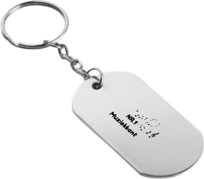 Akyol - nummer 1 muzikant sleutelhanger - Muziek - cadeau muziekliefhebber - leuk cadeau voor je vriend om te geven - verjaardag muzikant - 54 x 29mm