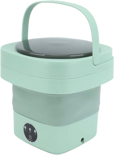 Draagbare Wasmachine - Opvouwbare Mini Wasmachine - Kleine Wasjes Doen - 6.5 Liter Capaciteit - Opvouwbaar - Groente