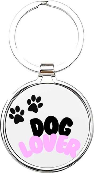 Akyol - dog lover Sleutelhanger - Honden - honden liefhebbers - dieren liefhebbers - puppy - huisdieren sleutelhanger - hondenpoot - love my dog - hond - labrador - herdershond - border collie - dog - 4 x 7,5 CM