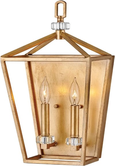 Hinkley LED Wandlamp Stinson | 2X E14 Max 60W | Distressed Brass