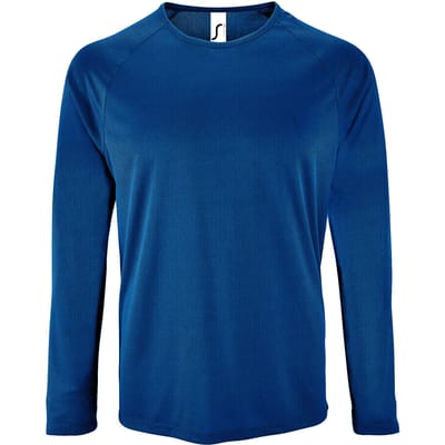 SOLS Heren Sportief T-Shirt met lange mouwen (Koningsblauw)