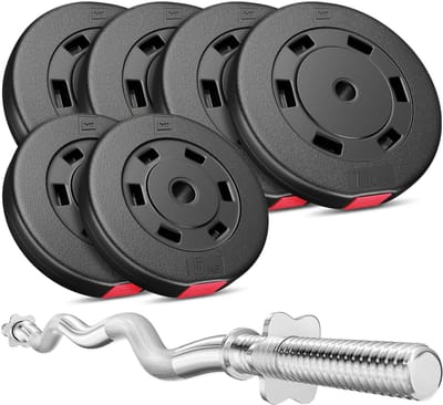 Hop-Sport Kunststof – Halterset – 57 kg – SZ-curlstang 120 cm – 30 mm