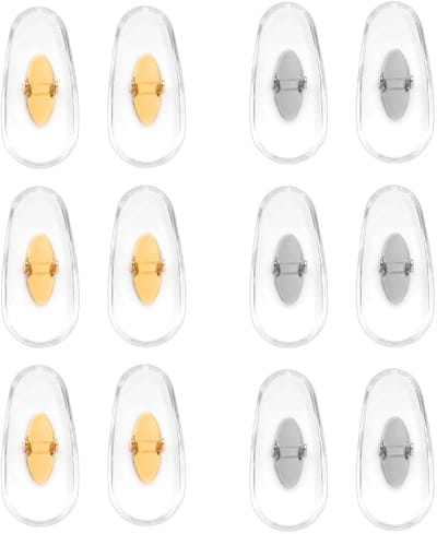Dailygoods- Neuspads Siliconen - Vervangende Neuspads - Zelfklevend - Bril Pads - Zachte Neuspads - 6 Paar - Neussteunen