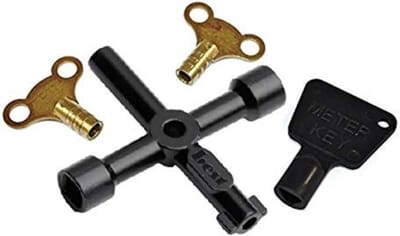 Werkplaatsassortiment sleutel - Meterkast sleutel - Centrale verwarming - Praktische huishoudelijke sleutels - 15 x 10 x 1 cm - Zwart
