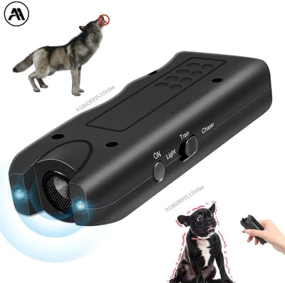 Linkforu – Anti Blaf Apparaat - Ultrasoon Geluid - Gedragscontrole bij Honden - met LED-zaklamp - Trainingsapparaat voor Huisdieren
