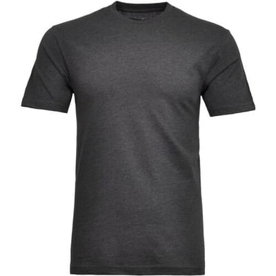 Ragman T-Shirt Uni Round Neck Single Jersey Antraciet / male