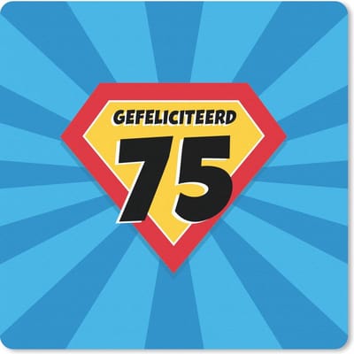 Muismat 20x20 cm - Mousepad Jubileum - 75 jaar - Cape - Muismatten