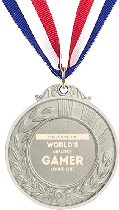 Akyol - dit is werelds beste gamer eruit ziet medaille zilverkleuring - Gamen - familie vrienden - cadeau