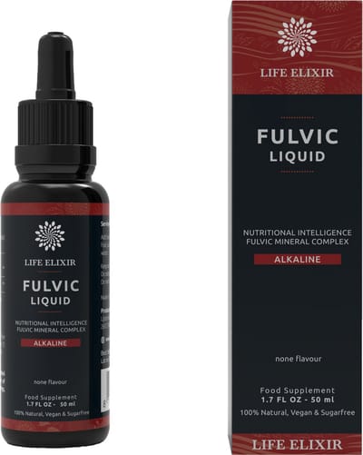 Life Elixir Fulvinezuur Alkaline 50 ml - Natuurlijk Fulvinezuur Supplement | Helpt bij verbeteren weerstand - Fulvic Mineral Complex met Alkaline – Ondersteunt immuunsysteem - Allergeenvrij