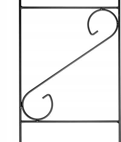 KADAX Trellis, klimhulp van staal, klimhulp voor tuin, planten, rozen, klimplanten, plantenrooster, klimladder, weerbestendige latwerk, decoratie, vrijstaand, zwart, hoogte: 210 cm