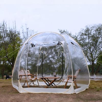 Tuin Outdoor Bubble Globe Tent Dome Weerbestendig Instant Pop Up voor Camping, Feesten, Bruiloften - Geschikt voor 3-8 Personen, Groot Transparant PVC-Ontwerp