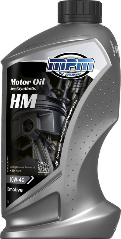 MPM motorolie 10w40 semi synthetic higher mileage - 1 liter