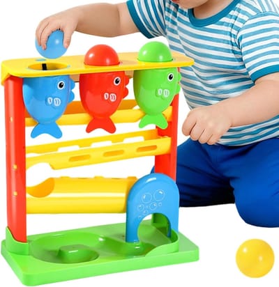 Knikkerbaan Speelgoed Set - Ballenbaan Muziek - Interactief Spel - Licht en Geluid - 27 x 22 x 11 cm