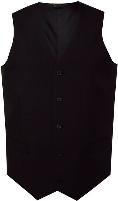 Men Plus - Heren - Bodywarmer business mix & match Porto - Zwart - Maat 52