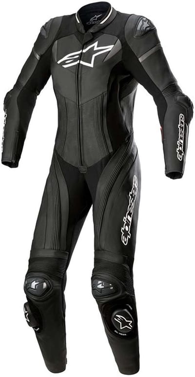 Alpinestars Stella Gp Plus 1Pc lederen pak Zwart Wit Metallic Grijs - Racepak