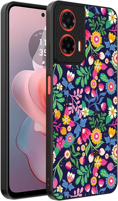 Smartphonica Telefoonhoesje Geschikt voor Motorola Moto G Power 2024 met bloemen opdruk - TPU backcover case flower design geschikt voor Motorola Moto G Power 2024