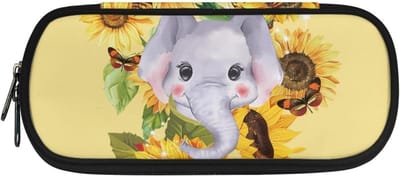 Robuust Pennenbakje en Etui voor School en Kantoor - Olifant Design