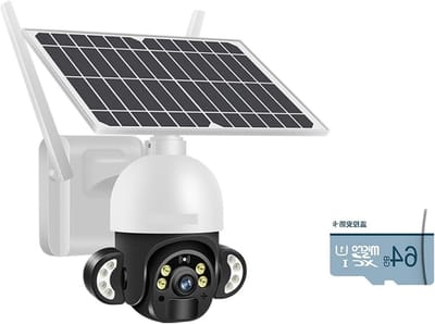 Beveiligingscamera Buiten - 4G Sim Camera - Huisbewaking - Zonnepaneel Aangedreven - 4MP - Wit