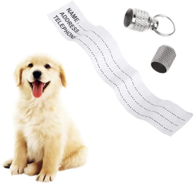 Actie4you® - Adreskoker – Adres Hanger - Huisdieren ID kokertje - Hond en of Kat - 1 Stuk