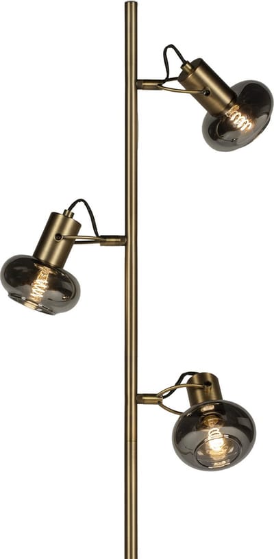 Lumidora Vloerlamp 74788 - MADEE - 3 Lichts - E14 - Grijs - Goud - Messing (kleur) - Metaal