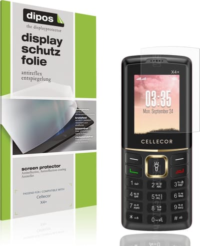 dipos – 4x Matte Beschermfolie geschikt voor Cellecor X4+ | Krasbestendige & antireflecterende Screenprotector Ultra-Thin