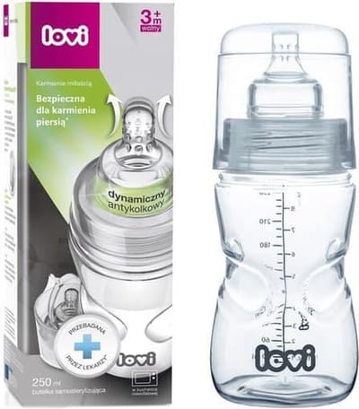 LOVI Zelf sterilisatie babyfles 3+ m, 250 ml 250 ml