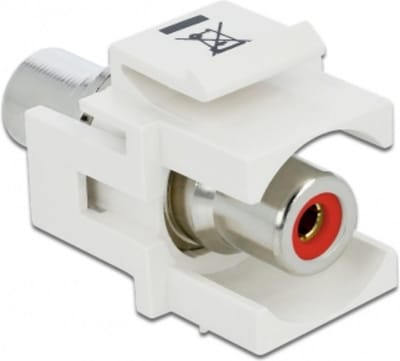 Delock - Keystone Modul Cinch Buchse - Cinch Buchse rot