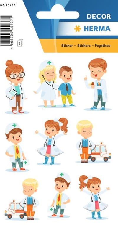 Herma-stickers 'Theo bij de kinderarts'