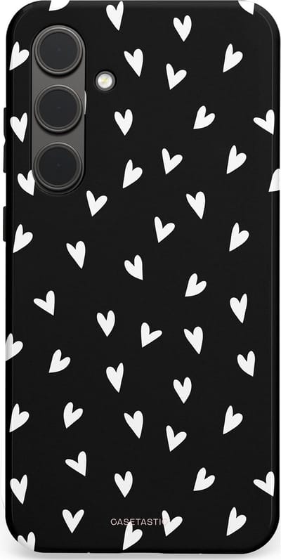 Casetastic Hoesje Geschikt voor Samsung S24 Plus - Stijlvolle Beschermende Duo-layer Case - Stippen Hart