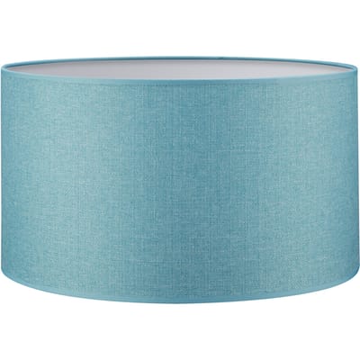 Home Sweet Home Lampenkap Canvas cilinder - van stof - petrol - Moderne stoffen Lampenkap - 40/40/22cm - E27 lamphouder - voor vloerlamp, tafellamp