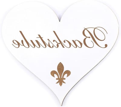 Decoratief bord hart - Deurbordje Hout - Woning Decoratie - Zelfklevend Ophangen - 13 x 12 cm - Bakkerij