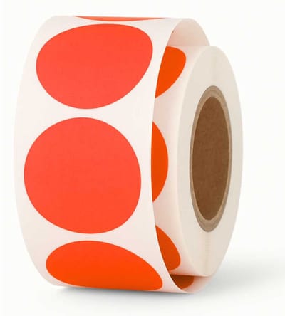 1000x Etiketten Rond Rode Stickers 35 mm op Rol - Label Blanco Stickers Gekleurd - Sluitzegel
