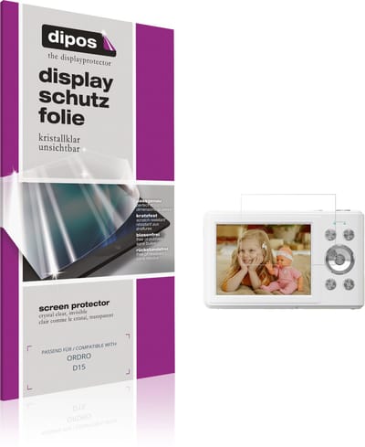 dipos – 4x Beschermfolie geschikt voor ORDRO D15 | Krasbestendige & heldere Screenprotector Ultra-Thin