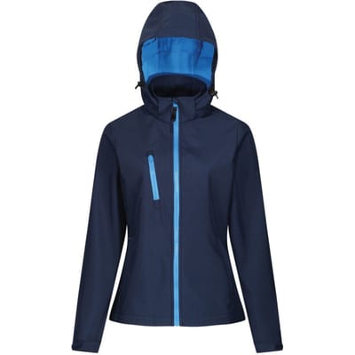 Regatta Dames/dames Venturer Jas met kap en zachte shell (Marine / Frans Blauw)