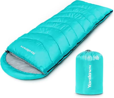 Slaapzak - Kampeerzak - Outdoor slapen - Waterdichte coating - 190x75cm - Groenblauw